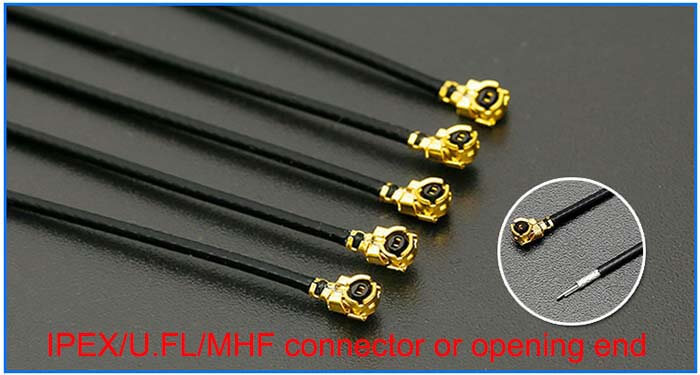 IPEX UFL MHF antenna connectors or opening end - C&T RF Antennas Inc