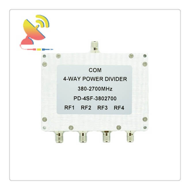C&T RF Antennas Inc - 380-2700MHz Extra-Wide Band RF Power Splitter 4-Way Power Divider