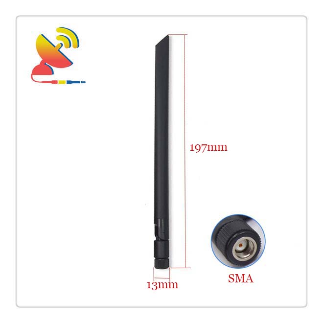 C&T RF Antennas Inc - 13x197mm Black Color RPSMA Connector Omni Dipole Lora Antenna 915MHz Rubber Duck Antenna Manufacturer