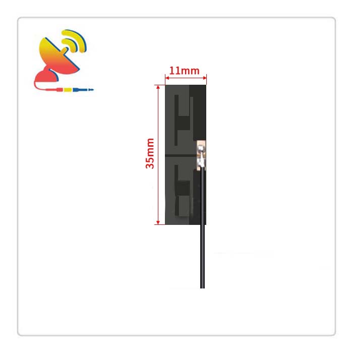 C&T RF Antennas Inc - 35x11mm Right Side Cable Extension Wifi Dual-band 2.4 GHz 5GHz Antenna