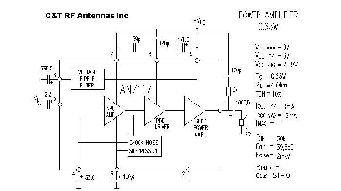 C&T RF Antennas Inc - Power Amplifier design circuit diagram 003