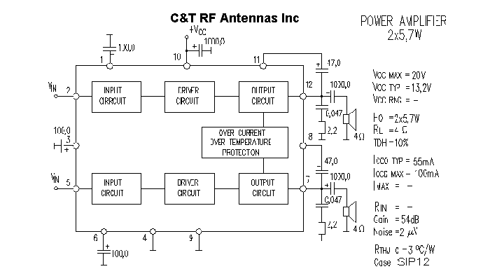 C&T RF Antennas Inc - Power Amplifier design circuit diagram 007