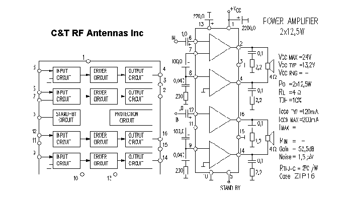 C&T RF Antennas Inc - Power Amplifier design circuit diagram 009