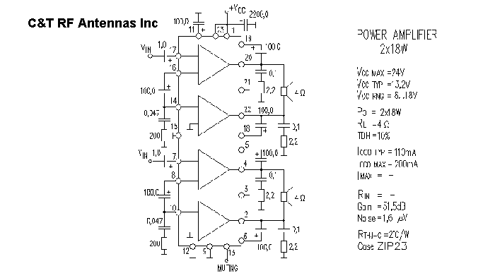 C&T RF Antennas Inc - Power Amplifier design circuit diagram 010