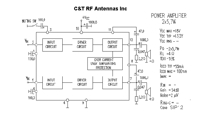 C&T RF Antennas Inc - Power Amplifier design circuit diagram 011