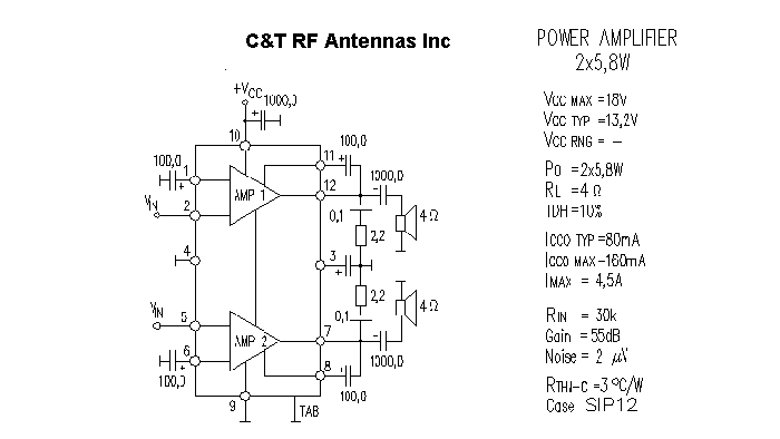 C&T RF Antennas Inc - Power Amplifier design circuit diagram 014