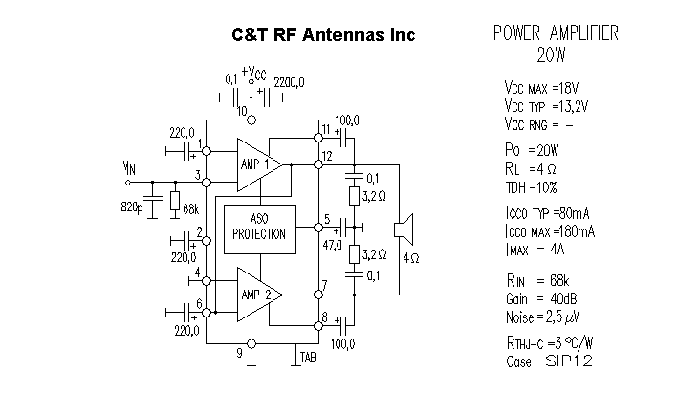 C&T RF Antennas Inc - Power Amplifier design circuit diagram 015