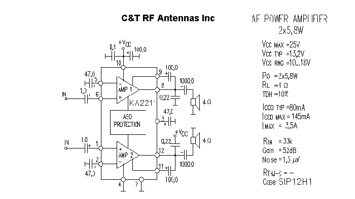 C&T RF Antennas Inc - Power Amplifier design circuit diagram 017