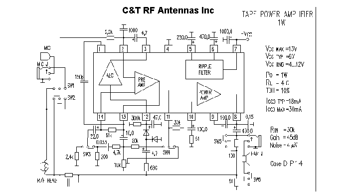 C&T RF Antennas Inc - Power Amplifier design circuit diagram 018