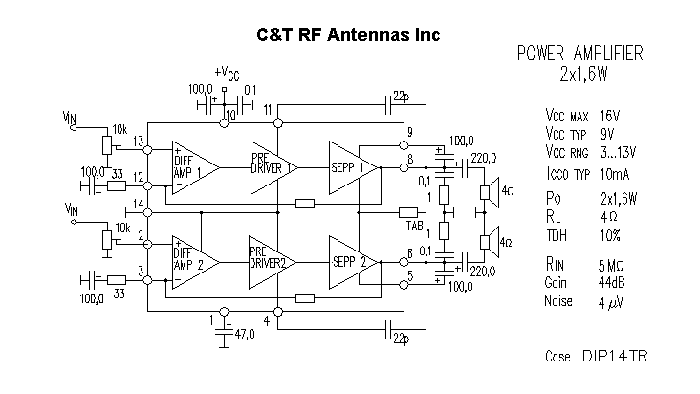 C&T RF Antennas Inc - Power Amplifier design circuit diagram 020