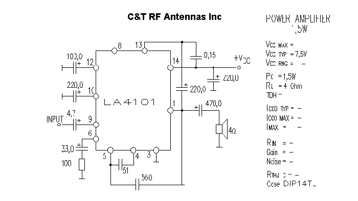 C&T RF Antennas Inc - Power Amplifier design circuit diagram 027