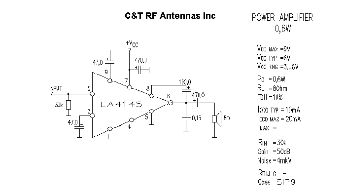 C&T RF Antennas Inc - Power Amplifier design circuit diagram 028