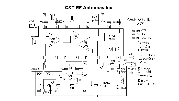 C&T RF Antennas Inc - Power Amplifier design circuit diagram 029