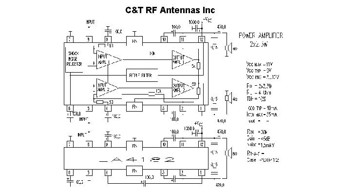 C&T RF Antennas Inc - Power Amplifier design circuit diagram 030