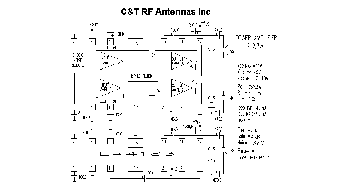 C&T RF Antennas Inc - Power Amplifier design circuit diagram 031