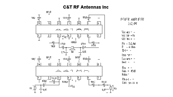 C&T RF Antennas Inc - Power Amplifier design circuit diagram 032
