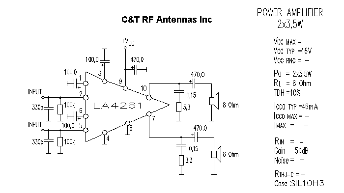 C&T RF Antennas Inc - Power Amplifier design circuit diagram 035