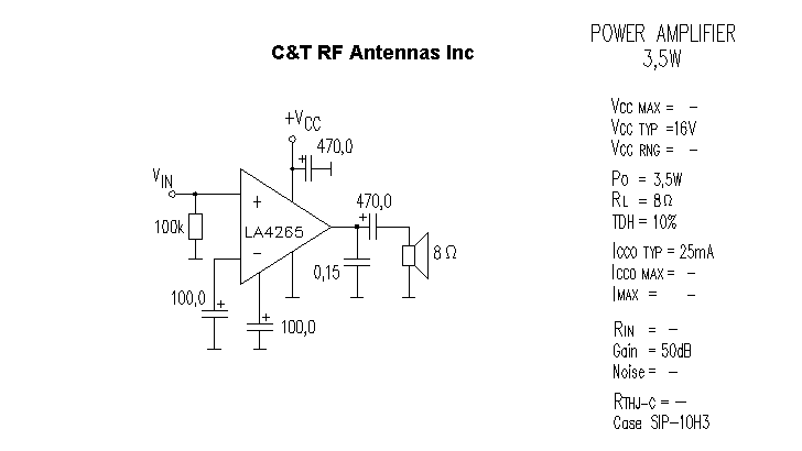 C&T RF Antennas Inc - Power Amplifier design circuit diagram 036