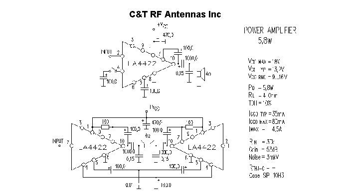 C&T RF Antennas Inc - Power Amplifier design circuit diagram 038