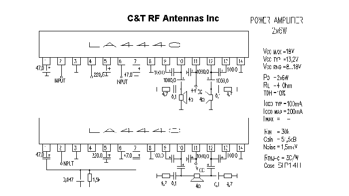 C&T RF Antennas Inc - Power Amplifier design circuit diagram 039