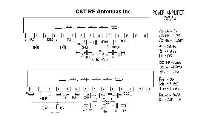 C&T RF Antennas Inc - Power Amplifier design circuit diagram 040