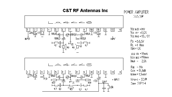 C&T RF Antennas Inc - Power Amplifier design circuit diagram 041