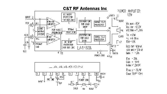 C&T RF Antennas Inc - Power Amplifier design circuit diagram 042
