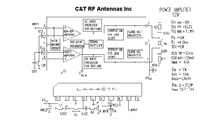 C&T RF Antennas Inc - Power Amplifier design circuit diagram 043