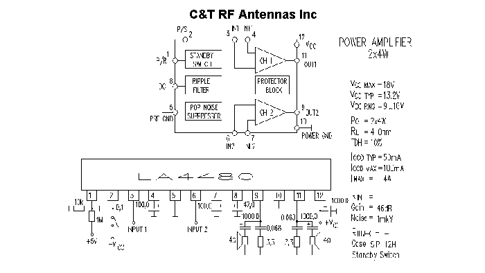 C&T RF Antennas Inc - Power Amplifier design circuit diagram 047