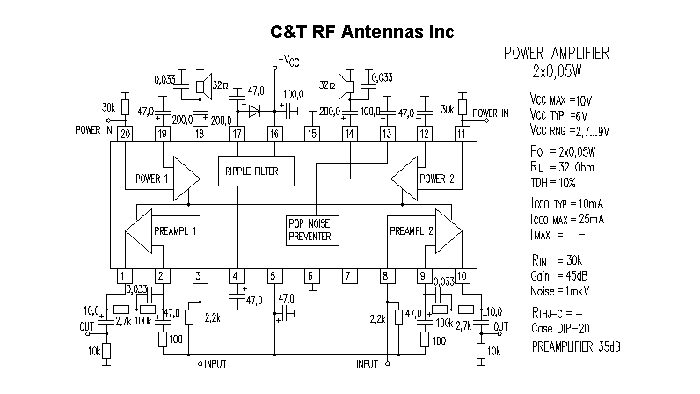 C&T RF Antennas Inc - Power Amplifier design circuit diagram 055