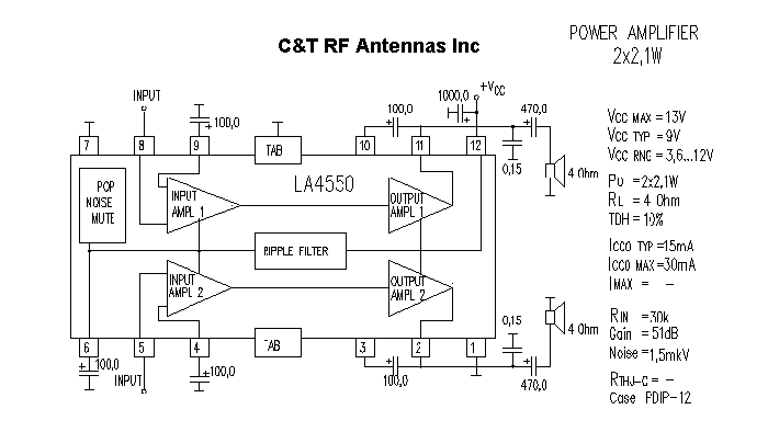 C&T RF Antennas Inc - Power Amplifier design circuit diagram 056