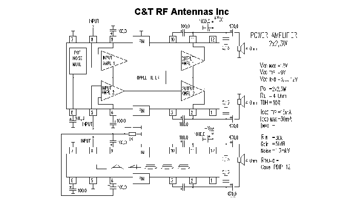 C&T RF Antennas Inc - Power Amplifier design circuit diagram 057