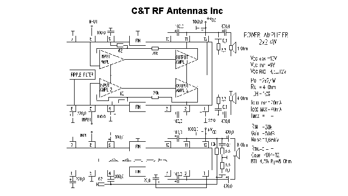 C&T RF Antennas Inc - Power Amplifier design circuit diagram 059