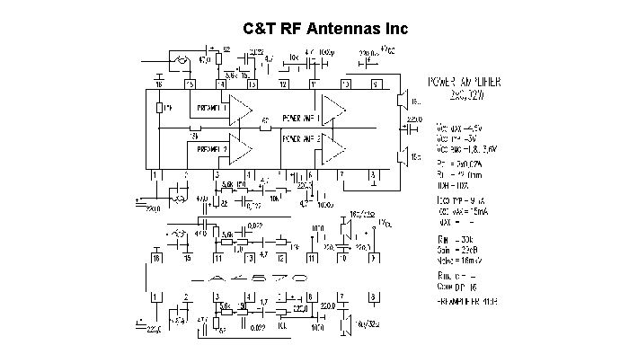 C&T RF Antennas Inc - Power Amplifier design circuit diagram 060