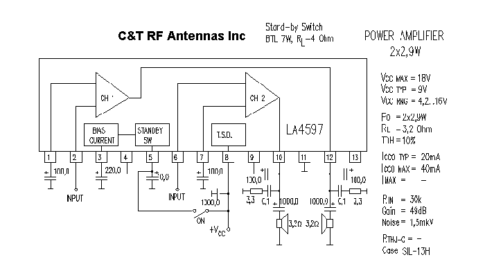 C&T RF Antennas Inc - Power Amplifier design circuit diagram 062