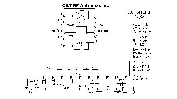 C&T RF Antennas Inc - Power Amplifier design circuit diagram 067
