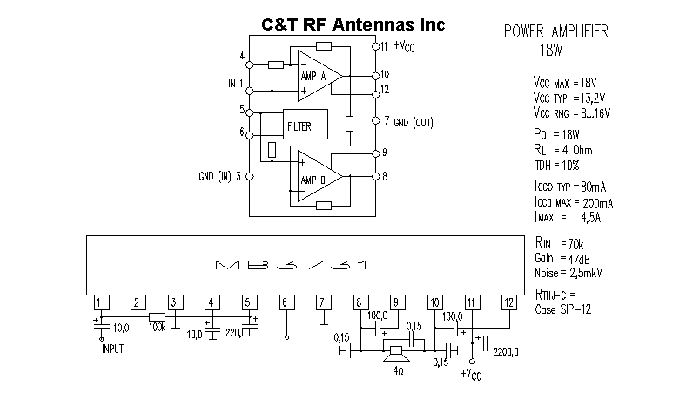 C&T RF Antennas Inc - Power Amplifier design circuit diagram 069
