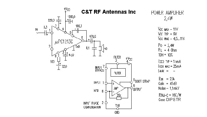 C&T RF Antennas Inc - Power Amplifier design circuit diagram 073
