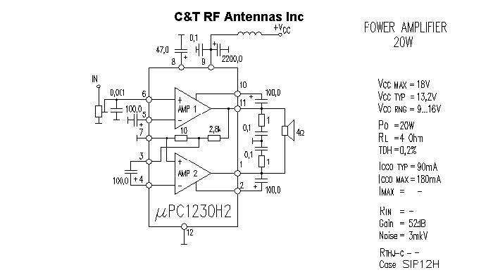 C&T RF Antennas Inc - Power Amplifier design circuit diagram 074