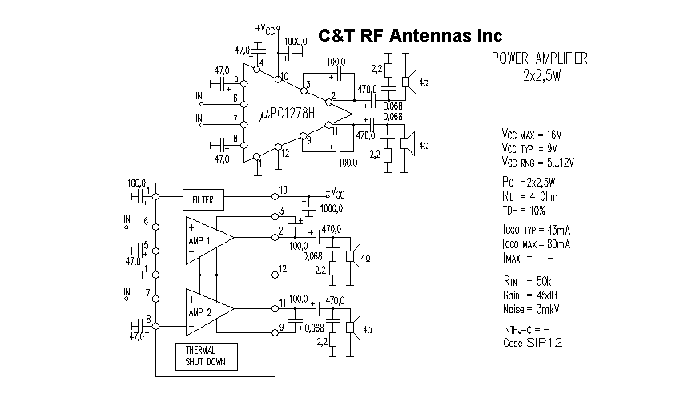 C&T RF Antennas Inc - Power Amplifier design circuit diagram 077
