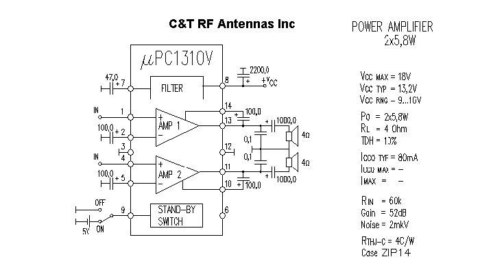C&T RF Antennas Inc - Power Amplifier design circuit diagram 079