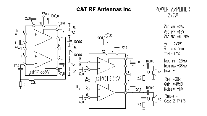 C&T RF Antennas Inc - Power Amplifier design circuit diagram 083