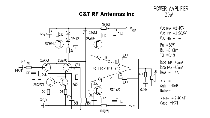 C&T RF Antennas Inc - Power Amplifier design circuit diagram 086