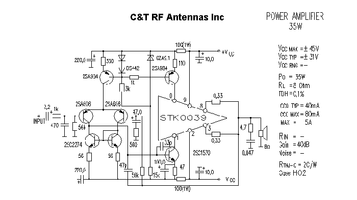 C&T RF Antennas Inc - Power Amplifier design circuit diagram 087