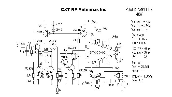 C&T RF Antennas Inc - Power Amplifier design circuit diagram 089