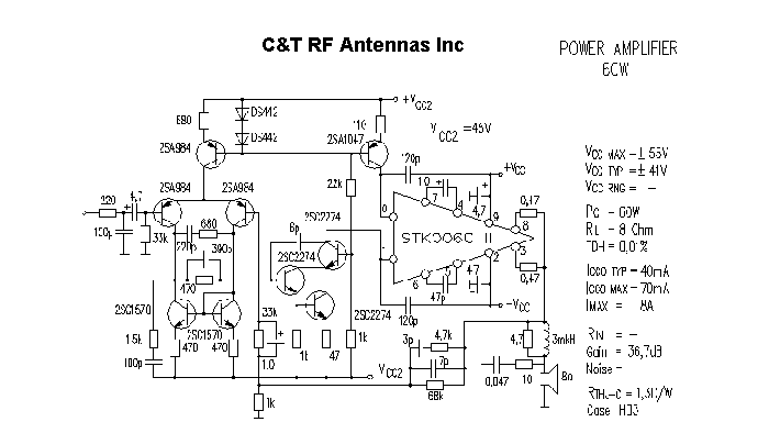 C&T RF Antennas Inc - Power Amplifier design circuit diagram 095