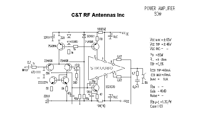 C&T RF Antennas Inc - Power Amplifier design circuit diagram 098