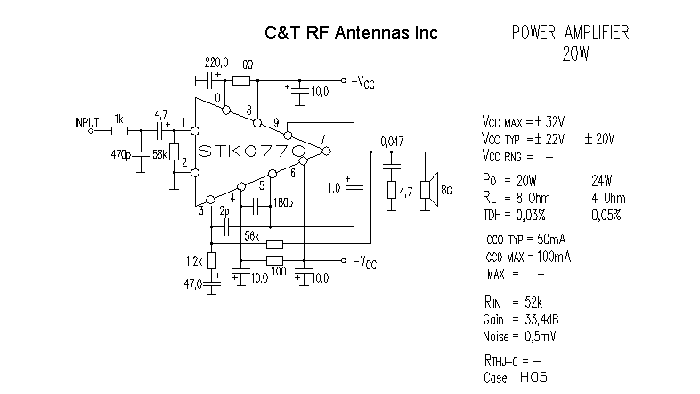 C&T RF Antennas Inc - Power Amplifier design circuit diagram 110