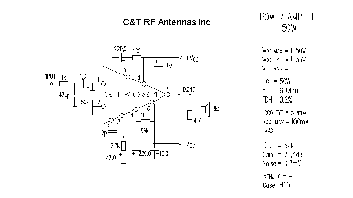 C&T RF Antennas Inc - Power Amplifier design circuit diagram 120