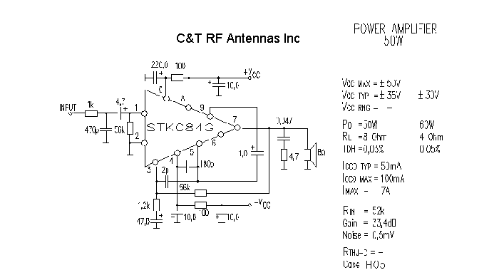 C&T RF Antennas Inc - Power Amplifier design circuit diagram 121